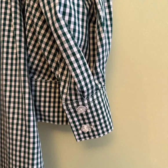 Loeffler Randall green gingham puff sleeve maxi dress - Picture 7 of 7